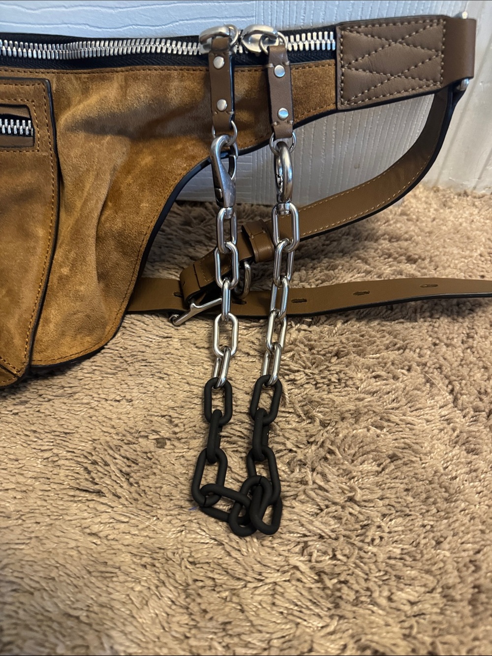 rag & bone Suede Crossbody Belt Bag in Brown - Picture 3 of 12